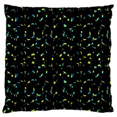 Splatter Abstract Dark Pattern Large Flano Cushion Case (one Side) by dflcprints