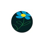 Whimsical Blue Flower Green Sexy Golf Ball Marker (4 pack)