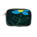 Whimsical Blue Flower Green Sexy Coin Purse