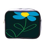 Whimsical Blue Flower Green Sexy Mini Toiletries Bags