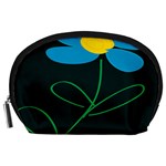 Whimsical Blue Flower Green Sexy Accessory Pouches (Large) 