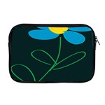 Whimsical Blue Flower Green Sexy Apple MacBook Pro 17  Zipper Case