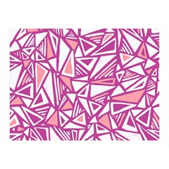 Conversational Triangles Pink White Double Sided Flano Blanket (mini)  by Mariart