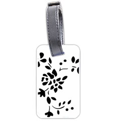 Flower Rose Black Sexy Luggage Tags (two Sides) by Mariart