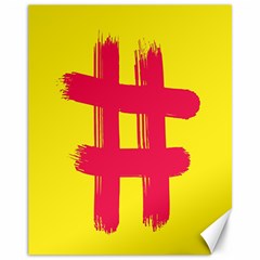 Fun Ain t Gone Fence Sign Red Yellow Flag Canvas 11  X 14  