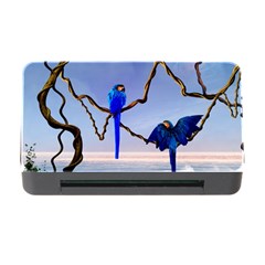 Wonderful Blue  Parrot Looking To The Ocean Memory Card Reader With Cf by FantasyWorld7