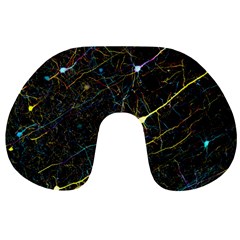 Neurons Light Neon Net Travel Neck Pillows by Mariart