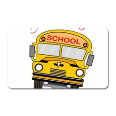 Back To School - School Bus Magnet (rectangular) by Valentinaart