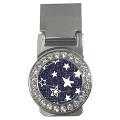 Star Space Line Blue Art Cute Kids Money Clips (cz)  by Mariart