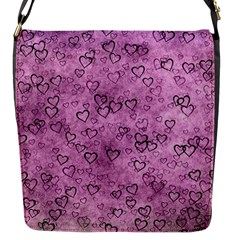 Heart Pattern Flap Messenger Bag (s) by ValentinaDesign