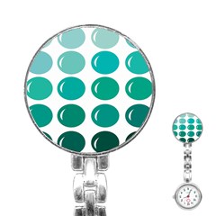 Bubbel Balloon Shades Teal Stainless Steel Nurses Watch by Mariart