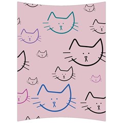 Cat Pattern Face Smile Cute Animals Beauty Back Support Cushion by Mariart