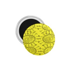 Yellow Flower Floral Circle Sexy 1 75  Magnets by Mariart