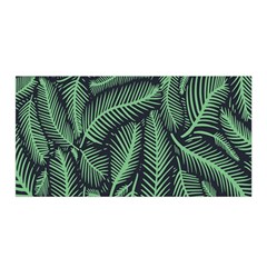 Coconut Leaves Summer Green Satin Wrap by Mariart