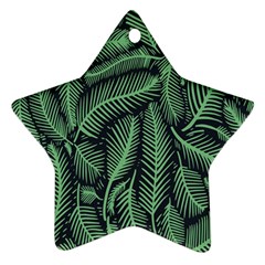 Coconut Leaves Summer Green Ornament (star) by Mariart