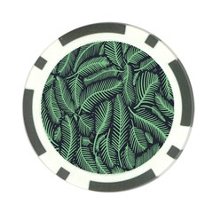 Coconut Leaves Summer Green Poker Chip Card Guard (10 Pack) by Mariart