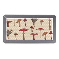 Mushroom Madness Red Grey Brown Polka Dots Memory Card Reader (mini) by Mariart