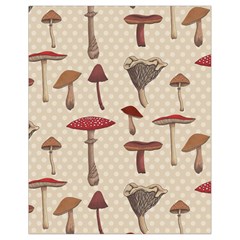 Mushroom Madness Red Grey Brown Polka Dots Drawstring Bag (small) by Mariart