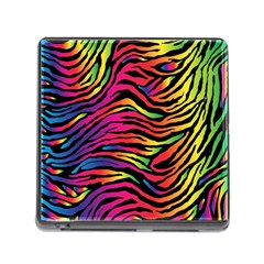 Rainbow Zebra Memory Card Reader (square) by Mariart
