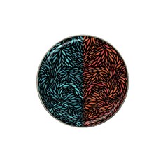 Square Pheonix Blue Orange Red Hat Clip Ball Marker (4 Pack) by Mariart