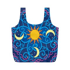 Sun Moon Star Space Vector Clipart Full Print Recycle Bags (m)  by Mariart