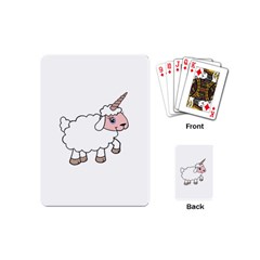 Unicorn Sheep Playing Cards (mini)  by Valentinaart