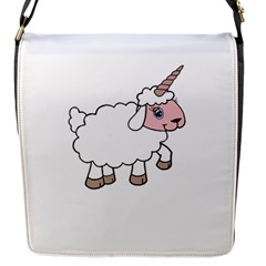 Unicorn Sheep Flap Messenger Bag (s) by Valentinaart