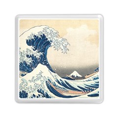 The Classic Japanese Great Wave Off Kanagawa By Hokusai Memory Card Reader (square)  by PodArtist