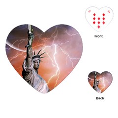 Statue Of Liberty New York Playing Cards (heart)  by Nexatart