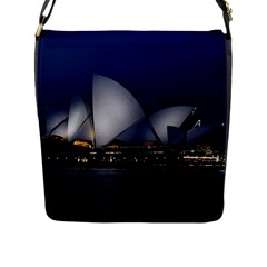 Landmark Sydney Opera House Flap Messenger Bag (l)  by Nexatart