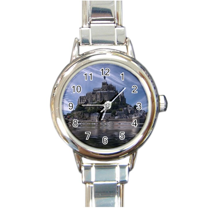 Mont Saint Michel France Normandy Round Italian Charm Watch