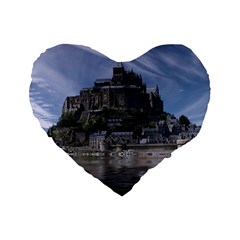 Mont Saint Michel France Normandy Standard 16  Premium Flano Heart Shape Cushions