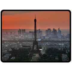 Paris France French Eiffel Tower Double Sided Fleece Blanket (large) 