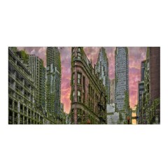 Flat Iron Building Toronto Ontario Satin Shawl by Nexatart