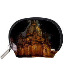 Dresden Frauenkirche Church Saxony Accessory Pouches (small)  by Nexatart