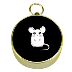 Cute Mouse Gold Compasses by Valentinaart