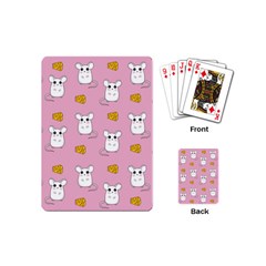 Cute Mouse Pattern Playing Cards (mini)  by Valentinaart