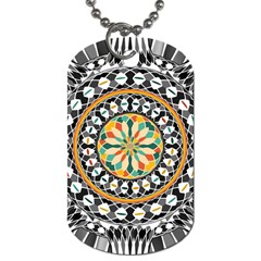 High Contrast Mandala Dog Tag (one Side) by linceazul