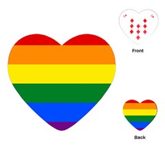 Pride Flag Playing Cards (heart)  by Valentinaart