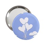 Clouds Sky Air Balloons Heart Blue 2.25  Handbag Mirrors