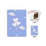 Clouds Sky Air Balloons Heart Blue Playing Cards (Mini) 