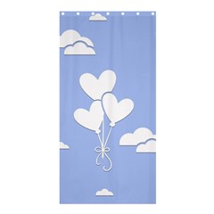 Clouds Sky Air Balloons Heart Blue Shower Curtain 36  X 72  (stall) 