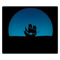 Ship Night Sailing Water Sea Sky Double Sided Flano Blanket (small)  by Nexatart