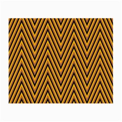 Chevron Brown Retro Vintage Small Glasses Cloth (2-side) by Nexatart