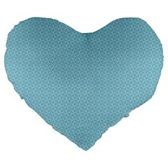 Blue Pattern Background Texture Large 19  Premium Heart Shape Cushions