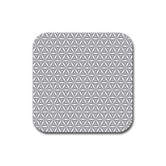 Seamless Pattern Monochrome Repeat Rubber Coaster (square) 