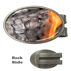 Fireplace Flame Burn Firewood Money Clips (oval) 