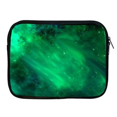 Green Space All Universe Cosmos Galaxy Apple Ipad 2/3/4 Zipper Cases by Nexatart