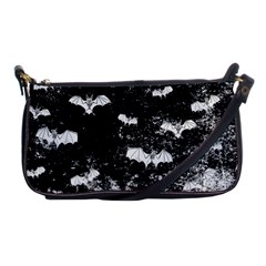 Vintage Halloween Bat Pattern Shoulder Clutch Bags by Valentinaart