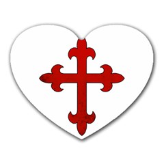 Crusader Cross Heart Mousepads by Valentinaart